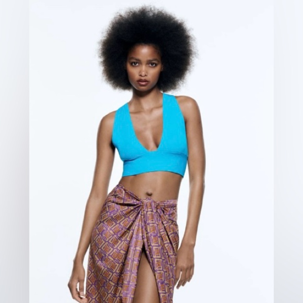 Zara Ribbed Crop Top - Picture 4 of 7